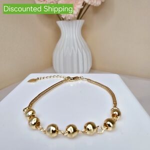 🏷NEW 18K Gold-plated Beaded Bracelet